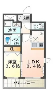 大阪府泉佐野市笠松1【マンション】の間取り