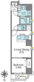 スタイルヒルズ秋葉原【8階】の間取り