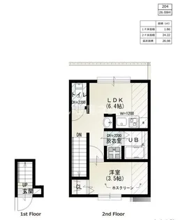 ソルナクレイシア荏原町の間取り