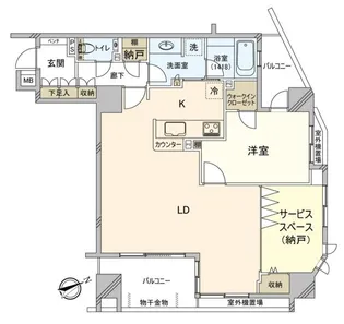 イトーピア武蔵野ブランマーク【5階】の間取り