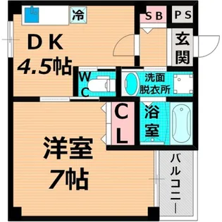 アルバス大宮【1階】の間取り