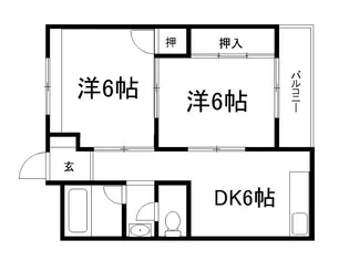 サンハイム笹野【1階】の間取り