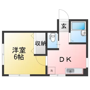 フラワーハイツ【1階】の間取り