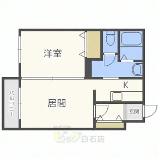 サザンクロス南郷通【4階】の間取り
