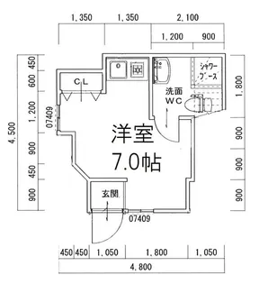 シェスム正雀【1階】の間取り