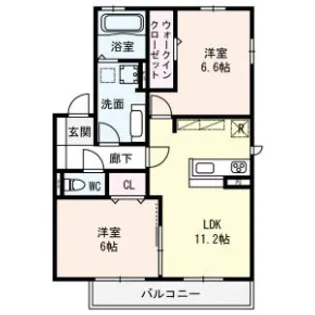 sejour ouest【2階】の間取り