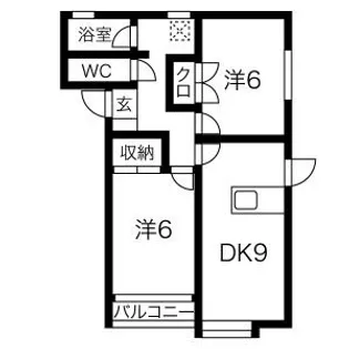 サンパティークC棟【1階】の間取り