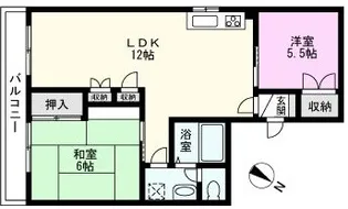 ヴィラ・ヴェルデュール【3階】の間取り