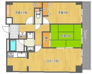 グランエスペランサ千里【5階】の間取り