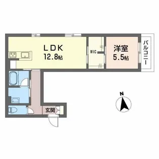 コンフォータブル伏石【2階】の間取り