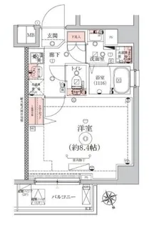 エストゥルース東向島【4階】の間取り