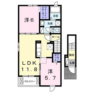 四季彩館A【2階】の間取り