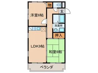 太陽ハイツ【2階】の間取り