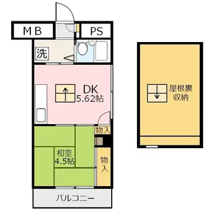 おおいビラはいめん【4階】の間取り