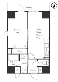 ルクラージュ亀戸【10階】の間取り