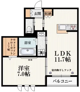 プティ・リヴィエールD【3階】の間取り