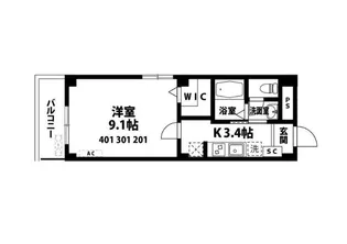 メルベージュ【4階】の間取り