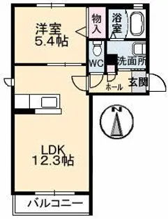 フローラルコート【2階】の間取り