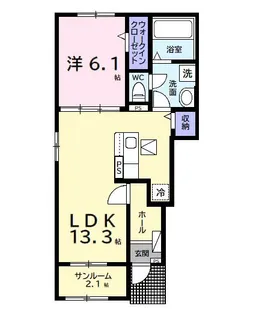 ソル・レヴェンテ【1階】の間取り