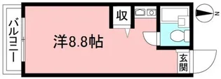 コーポ水無月【3階】の間取り