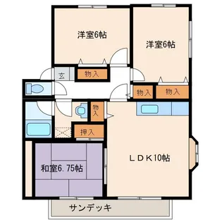 ホライズンアンドヒル2nd【1階】の間取り