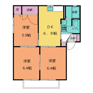 フォレスタ A【1階】の間取り