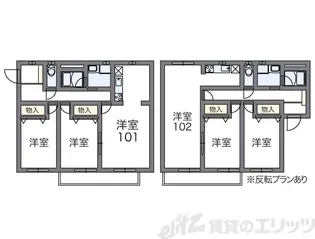 レオパレスイルリビエル【1階】の間取り