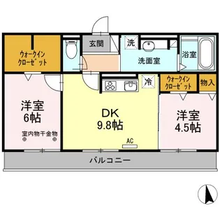 サンリット A【3階】の間取り