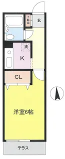 ルベールK【1階】の間取り