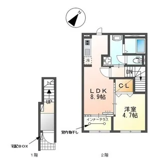 ラ・クレアージュ【2階】の間取り