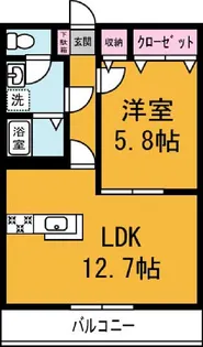 シャン・ド・フルール【3階】の間取り