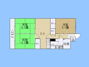 ユーハイム雄【4階】の間取り