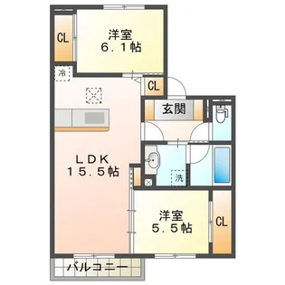 パルミエ I【1階】の間取り