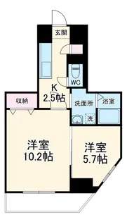エローラ藤枝【6階】の間取り