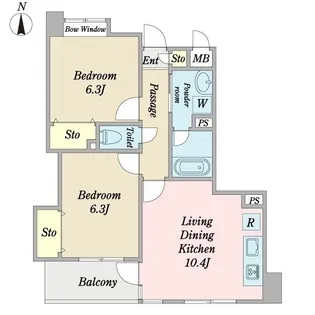 モアクレスト河田町【3階】の間取り