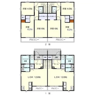 リッチヒルズ前九年 C棟【1階】の間取り