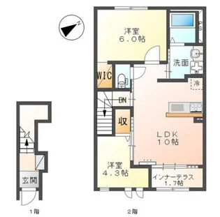 チェンバー【2階】の間取り