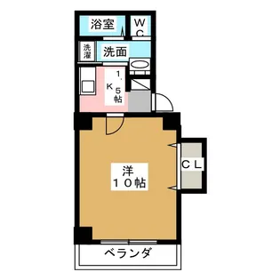 シェソワ名駅【3階】の間取り
