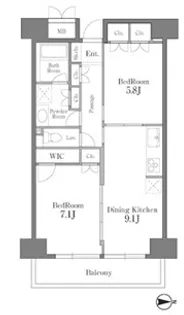 レジディア芝浦【10階】の間取り