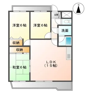 リーブル原II【2階】の間取り