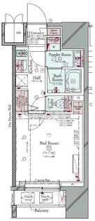 コンシェリア後楽園 HILLTOP SQUARE【6階】の間取り