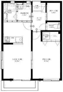 ライトハウス榎下【1階】の間取り