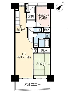 UR多摩ニュータウン長峰杜の一番街【4階】の間取り