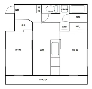 スカイマンション【1階】の間取り
