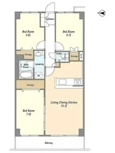 ヒルトップ・スクエアー【5階】の間取り