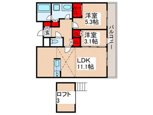 ブランシエスタ浦安【7階】の間取り