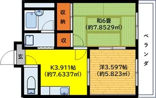 宮田町寿ビル【4階】の間取り