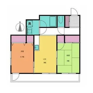 ランドジッツ平塚【4階】の間取り