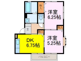 ファインコートA棟【2階】の間取り