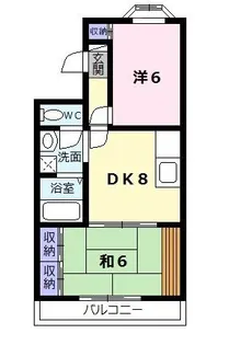 松月マンション【2階】の間取り